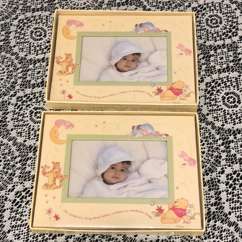 Set of 2 Winnie the Pooh photo frame Forever Pooh by CR Gibson and Disney